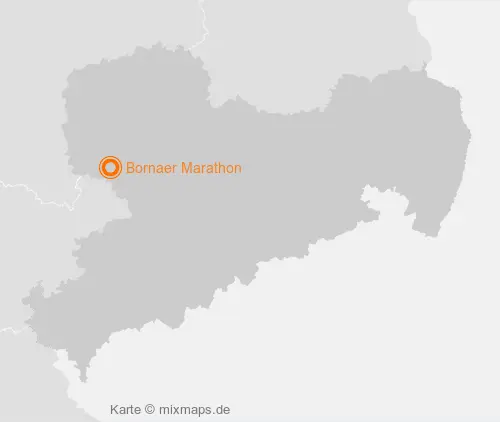 Karte Sachsen: Bornaer Marathon, Borna