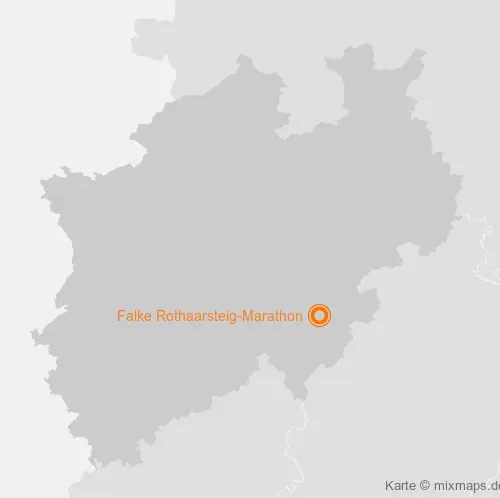 Karte Nordrhein-Westfalen: Falke Rothaarsteig-Marathon, Schmallenberg