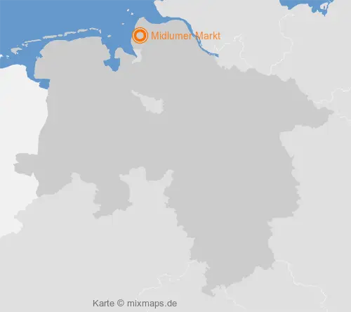 Karte Niedersachsen: Midlumer Markt, Midlum