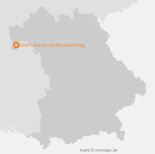 Karte Bayern: Martinimarkt und Mantelsonntag, Miltenberg