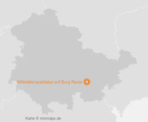 Karte Thüringen: Mittelalterspektakel auf Burg Ranis, Ranis