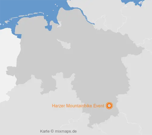 Karte Niedersachsen: Harzer Mountainbike Event, Clausthal-Zellerfeld