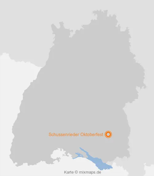 Karte Baden-Württemberg: Schussenrieder Oktoberfest, Bad Schussenried