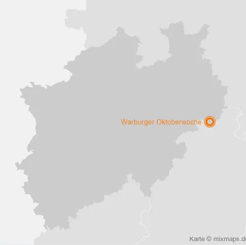 Karte Nordrhein-Westfalen: Warburger Oktoberwoche, Warburg