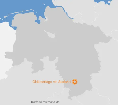 Karte Niedersachsen: Oldtimertage mit Ausfahrt, Einbeck