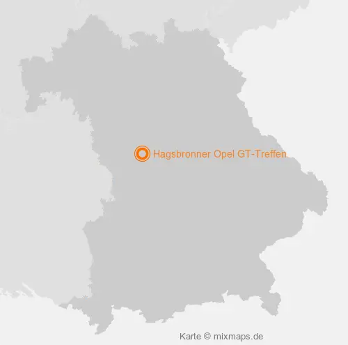 Karte Bayern: Hagsbronner Opel GT-Treffen, Hagsbronn