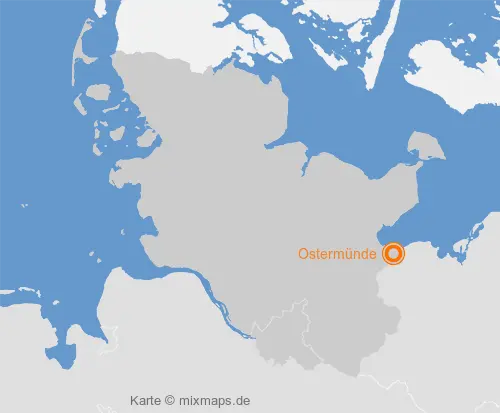 Karte Schleswig-Holstein: Ostermünde, Travemünde