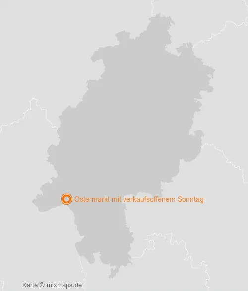 Karte Hessen: Ostermarkt mit verkaufsoffenem Sonntag, Wiesbaden