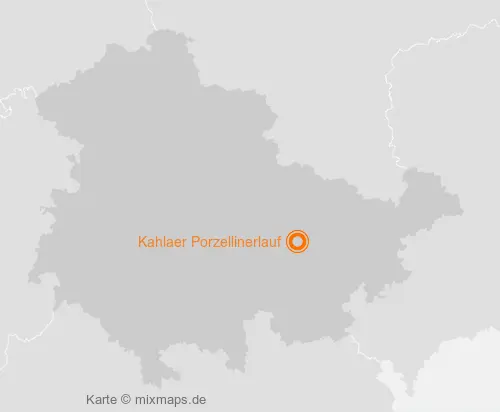 Karte Thüringen: Kahlaer Porzellinerlauf, Kahla