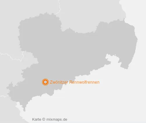 Karte Sachsen: Zwönitzer Rennwolfrennen, Zwönitz