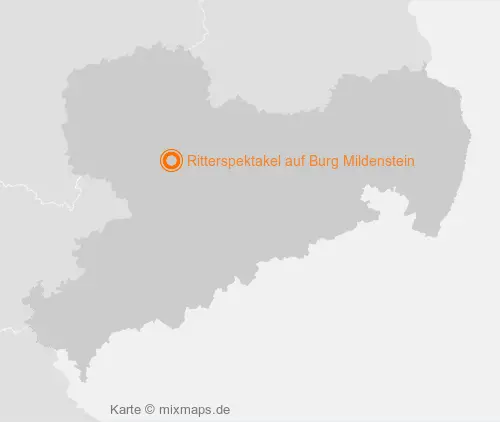 Karte Sachsen: Ritterspektakulum auf Burg Mildenstein, Leisnig