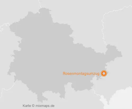 Karte Thüringen: Rosenmontagsumzug, Greiz