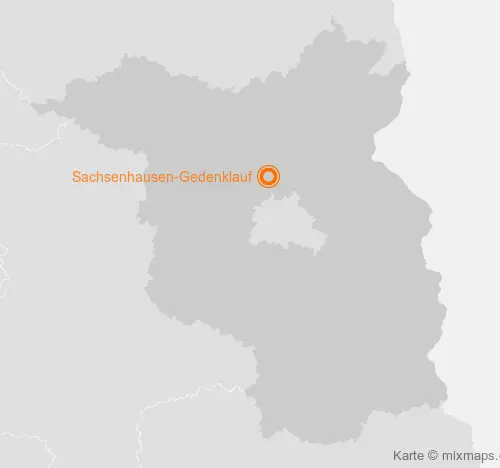 Karte Brandenburg: Sachsenhausen-Gedenklauf, Oranienburg