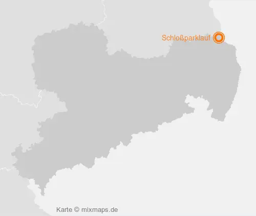 Karte Sachsen: Schloßparklauf, Bad Muskau