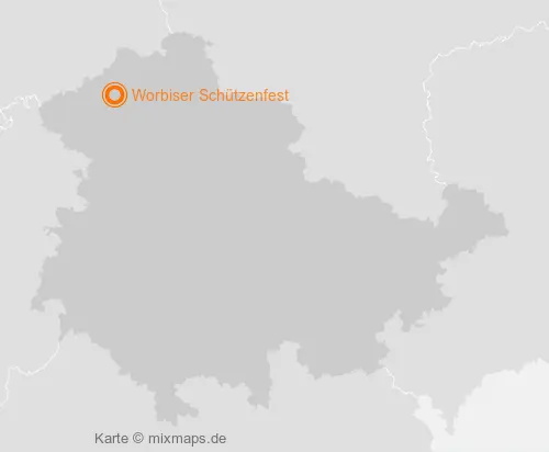 Karte Thüringen: Worbiser Schützenfest, Worbis