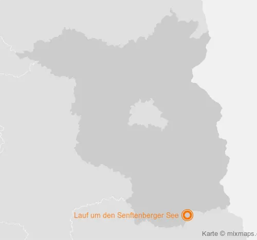 Karte Brandenburg: Lauf um den Senftenberger See, Großkoschen