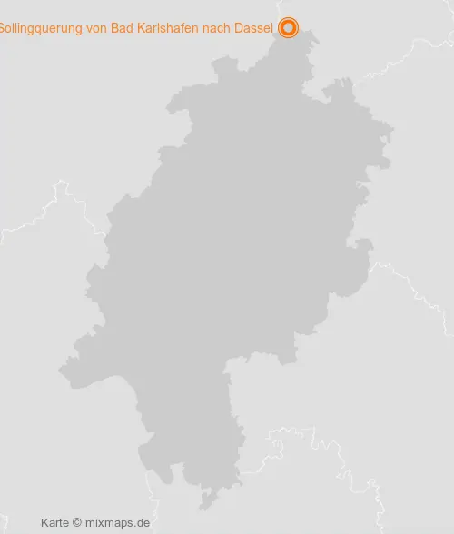 Karte Hessen: Sollingquerung von Bad Karlshafen nach Dassel, Bad Karlshafen