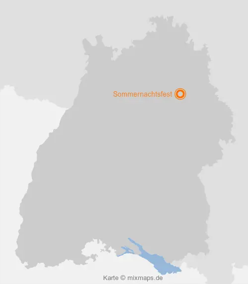 Karte Baden-Württemberg: Sommernachtsfest, Schwäbisch Hall