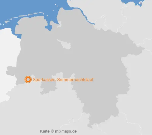 Karte Niedersachsen: Sparkassen-Sommernachtslauf, Spelle