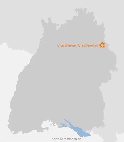 Karte Baden-Württemberg: Crailsheimer Stadtfeiertag, Crailsheim