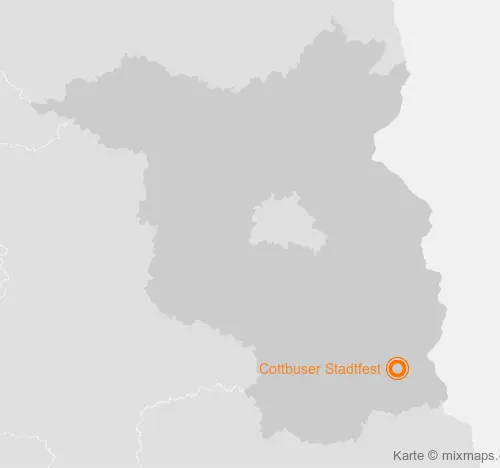 Karte Brandenburg: Cottbuser Stadtfest, Cottbus