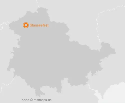 Karte Thüringen: Stauseefest, Birkungen