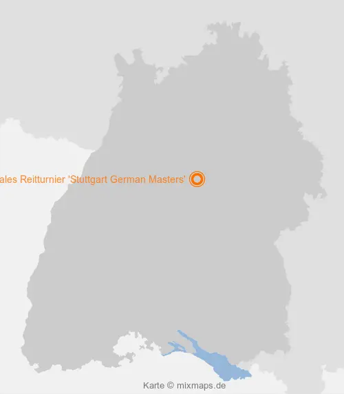 Karte Baden-Württemberg: Internationales Reitturnier 'Stuttgart German Masters', Stuttgart