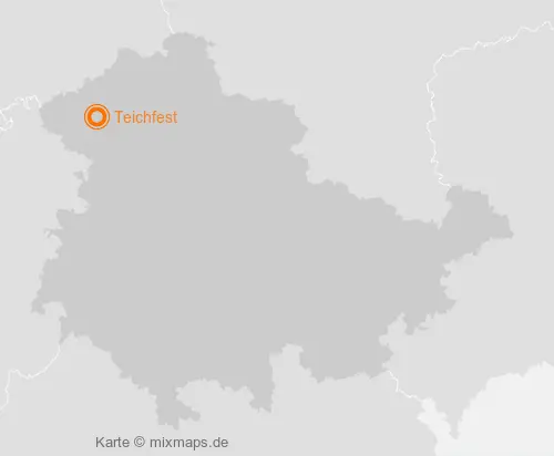 Karte Thüringen: Teichfest, Kreuzebra