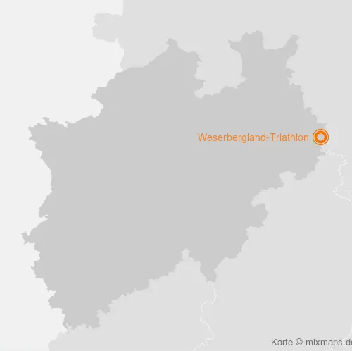 Karte Nordrhein-Westfalen: Weserbergland-Triathlon, Höxter