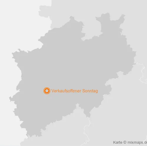 Karte Nordrhein-Westfalen: Verkaufsoffener Sonntag, Hilden