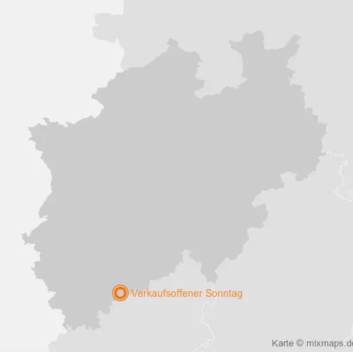 Karte Nordrhein-Westfalen: Verkaufsoffener Sonntag, Meckenheim