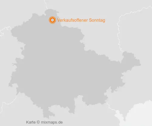 Karte Thüringen: Verkaufsoffener Sonntag, Nordhausen