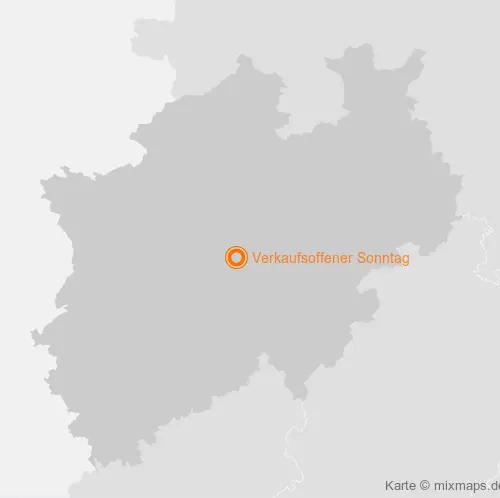 Karte Nordrhein-Westfalen: Verkaufsoffener Sonntag, Schwerte