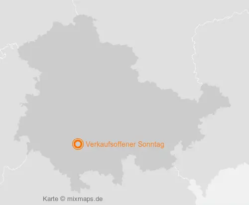 Karte Thüringen: Verkaufsoffener Sonntag, Suhl