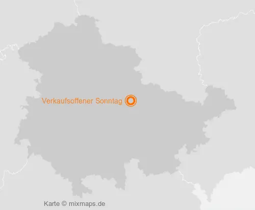 Karte Thüringen: Verkaufsoffener Sonntag, Weimar