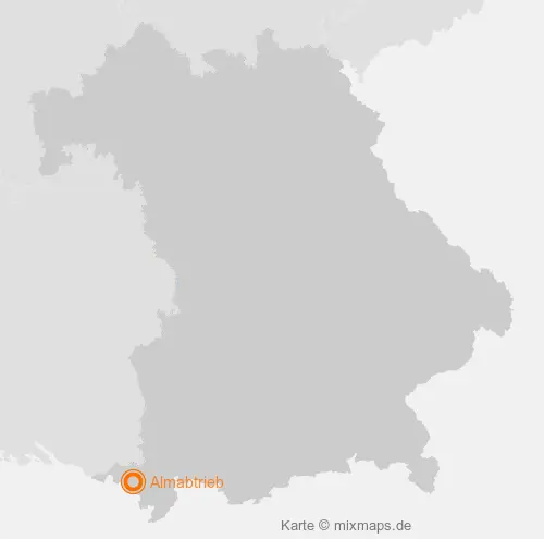 Karte Bayern: Almabtrieb, Oberstaufen