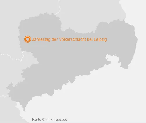 Karte Sachsen: Jahrestag der Völkerschlacht bei Leipzig, Markkleeberg