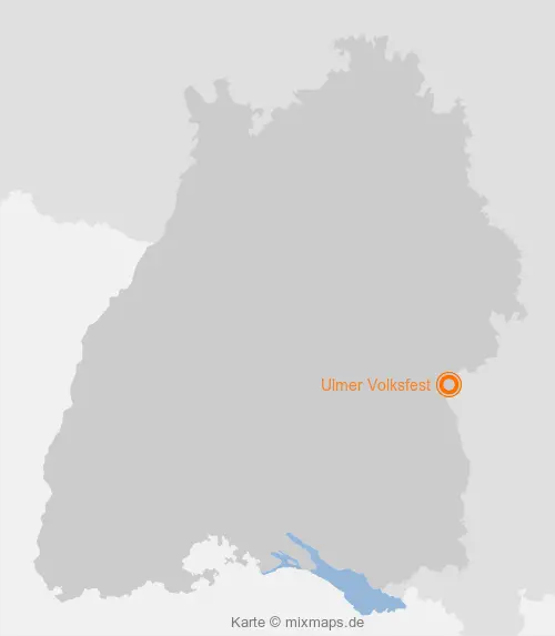 Karte Baden-Württemberg: Ulmer Volksfest, Ulm