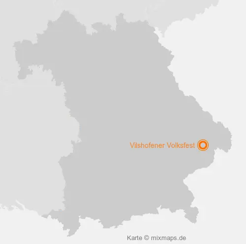 Karte Bayern: Vilshofener Volksfest, Vilshofen an der Donau