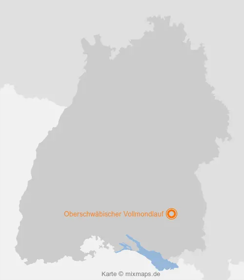 Karte Baden-Württemberg: Oberschwäbischer Vollmondlauf, Bad Schussenried