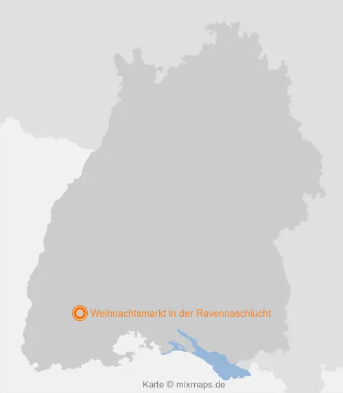 Karte Baden-Württemberg: Weihnachtsmarkt in der Ravennaschlucht, Breitnau