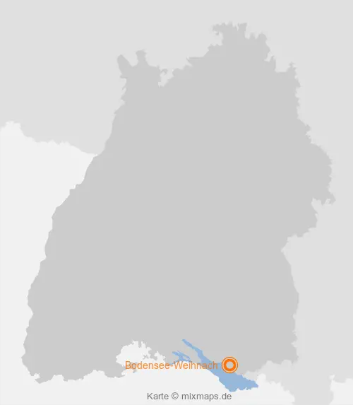 Karte Baden-Württemberg: Bodensee-Weihnach, Friedrichshafen