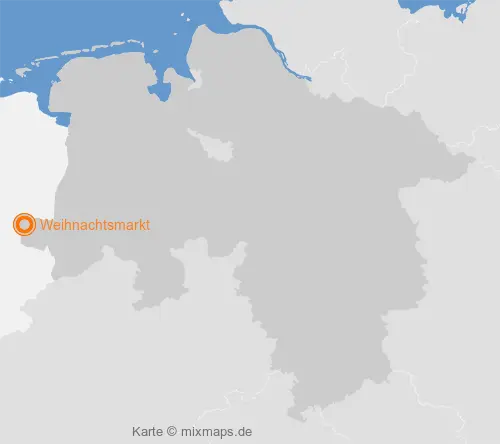 Karte Niedersachsen: Weihnachtsmarkt, Laar