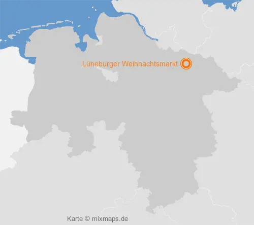 Karte Niedersachsen: Lüneburger Weihnachtsmarkt, Lüneburg