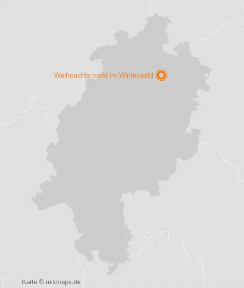 Karte Hessen: Weihnachtsmarkt im Winterwald, Melsungen