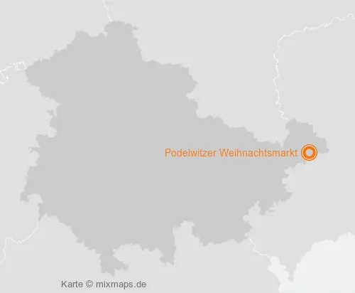 Karte Thüringen: Podelwitzer Weihnachtsmarkt, Podelwitz