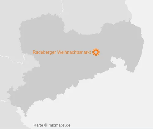 Karte Sachsen: Radeberger Weihnachtsmarkt, Radeberg