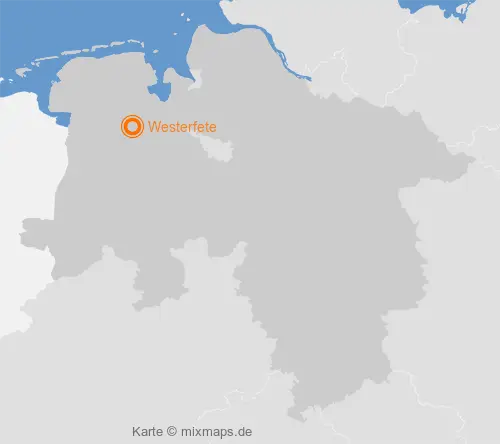 Karte Niedersachsen: Westerfete, Westerstede