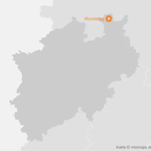 Karte Nordrhein-Westfalen: Wurstetag, Rahden